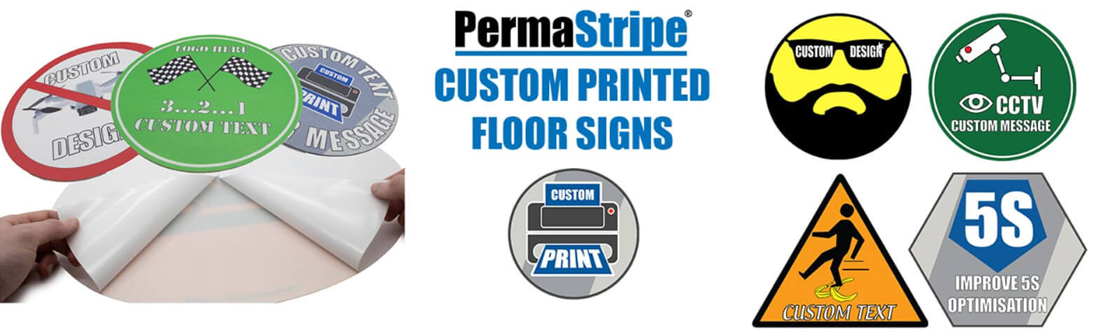 Custom printed floor signs