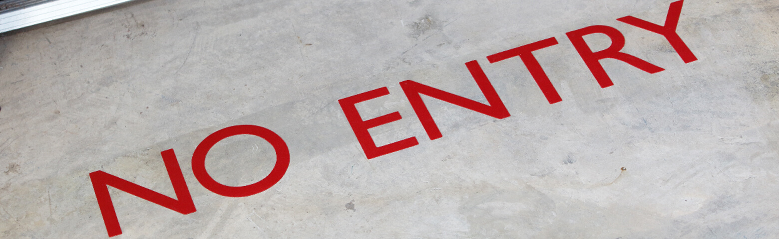 no entry- floor marking in schools copy